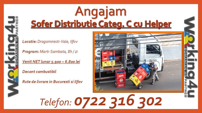 Sofer distributie categ. C cu Helper,